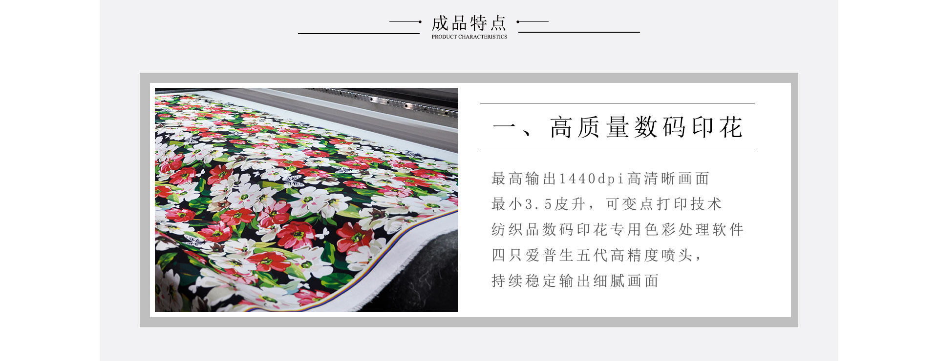 黑邁E-Press高速度導(dǎo)帶式紡織數(shù)碼印花機